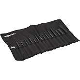 Amazon Basics Chrome Vanadium Steel Chisel and Punch Set Strong 16 Piece with Storage Bag