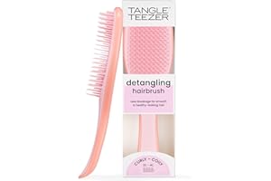 Tangle Teezer Spazzola Ultimate Detangler per Ricci Naturali - Per ricci definiti e afro 3C-4C meno crespi - Spazzola districante a doppie setole - Mango & Rosa