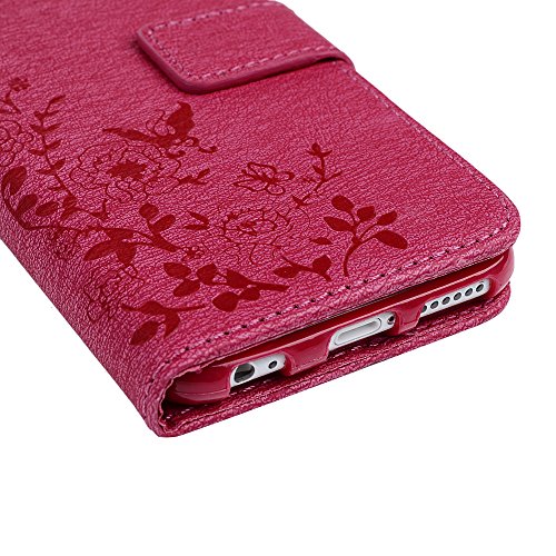 iPhone-6S-iPhone-6-Case-Cover-47-Inch-Lanveni-Butterfly-Flowers-Embossed-Retro-Premium-PU-Leather-Magnetic-Flip-Wallet-Cover-with-Detachable-Hand-Strap-Card-Slots-Stand-Function-for-iPhone-6S-iPhone-6