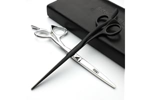 AXEMOORE Tijeras de peluquería de 6 pulgadas, tijeras de peluquería de alta gama, tijeras de peluquería hechas con diseño delgado (2 piezas)