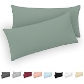 Twinzen - Pillowcase 50x80 cm - Set of 2-100% Cotton - Green | Oeko-Tex certified &middot; with zip &middot; Jersey &middot; 150 g/m&sup2; &middot; Breathable