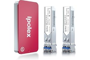 ipolex 1G SFP Singlemode LC Transceiver, 1000Base-LX Mini GBIC Module Compatible with Cisco GLC-LH-SMD, Ubiquiti UF-SM-1G, Meraki, TP-Link TL-SM311LS and More (SMF, 1310nm, up to 20 km) 2-Pack.