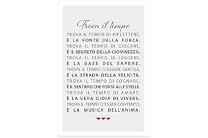 VULFIRE Regalo Trova il tempo, Frase Motivazionale Citazione, Idea Regalo Decorazione da parete speciale, Arredamento Casa Soggiorno Salotto Ufficio Cucina, Poster in carta glossy premium (29.7x42)