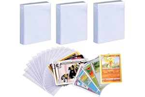 Senbeeda 300Pcs Sleeves Protège Cartes 66 * 91mm, Pochette pour Carte Standard Taille, Protege Carte Pokemon, Card Sleeves Transparente pour Cartes Pokémon, Magic, Star Wars, Yugioh, MTG