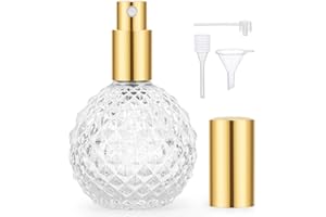 Segbeauty Frasco Perfume Recargable, 100ml Bote, Atomizador, Botes de Spray Vacios, Dosificador para Viaje, Fiestas (Transparente)