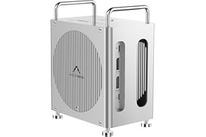 ACASIS Dock estación de Trabajo 11 en 1 para Mac Mini M4 y M4 Pro de 40Gbps con Carcasa Dual-Bay para SSD NVMe, estación de Acoplamiento con DP 4K60Hz, 3X USB-A 10G, PD 30W, Doble SSD (Plata)