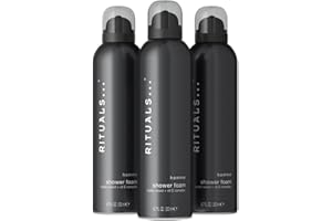 ‎RITUALS RITUALS Homme Vorteilspack mit 3 x Duschschaum – Duschgel mit Zedernholz und Vitamin E – kraftvoller und belebender Duft – Value Pack 3 x 200 ml