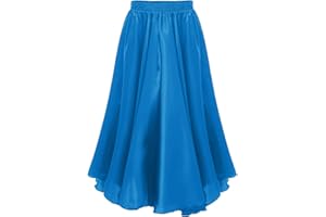 inhzoy Enfants Filles Jupe de Danse Espagnole Longue Jupe Flamenco de Danse Grande Balançoire Jupe Danse Tauromachie Jupe Fluide Danse du Ventre Dancewear 4-12 Ans