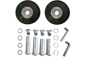LOTOWELZON 2 ruedas de repuesto para maleta de equipaje, 45/50/64/70/75/84/90 mm, ruedas de patines en línea para exteriores con rodamientos de 8 mm, 35 mm y 40 mm, juego de reparación de llaves de ejes