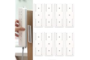 TRAUMARKEU 8 pezzi Supporto per Ciabatta.Supporto Adesivo per Presa.Staffa Autoadesiva per Ciabatta Elettrica.Supporto per Presa da Parete.Supporto per Ciabatta,Router,Telecomando
