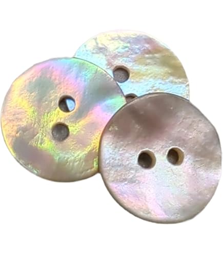 100 Boutons En Nacre Naturelle 10 Mm - 2 Trous, Pour Couture, Artisanat, Vêtements - Sans Plastique