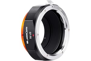 K&F CONCEPT Lente Mount Adattatore Manuale Fuoco: Compatibile con Lente Compatibile con Canon EF&EF-S a Compatibile con Fujifilm X Corpo Fotocamera