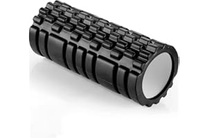 HOUSLUX Faszienrolle 33x14cm, Faszienrolle wirbelsäule Foam Roller Faszienrolle Rücken FaszienrolleProfessionelle Faszien Rolle für den Rücken und Wirbelsäule(Schwarz)