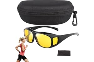 GENERIC Night Glasses For Driving, Fit Over Prescription Glasses, Anti-glare Night Driving,Sports Wind And Sand Protection Eyewear, Lightweight & Comfortable Fit Men And Women