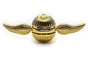 LIZMATECH Harry Potter Snitch Fidget Toy Hand Spinner Gadget Fidget Toys For Kids & Adults Great Stocking Fillers For Kids Metal Sensory Harry Potter Toys Gadget Spinning Top Focus Toy Fingertip (Chrome Gold)