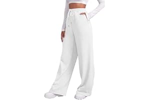 DWEVKEFUL Jogging Femme - Décontracté Baggy Pantalon avec Poches Yoga et Pilates Pantalons de Sport Taille Elastique Grande Taille Bas de Jogging Large Leger Jogging