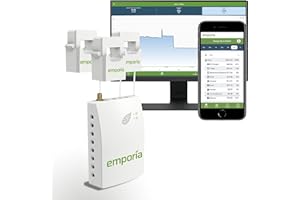 ‎EMPORIA ENERGY 2- oder 3-Phasen-Smart-Home-Energiemonitor Echtzeit-Stromüberwachungszähler | Solar-/Netzmessung (Nur Monitor)