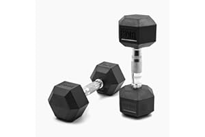 ‎SF SUPRFIT SUPRFIT - Hexagon Kurzhanteln paarweise mit gummiertem Eisenkern - Fitness Gewichte Hanteln 1-50 kg mit rutschfestem Chromgriff - Premium Kurzhantel Set für Calisthenics, Krafttraining & Crossfit