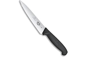 Victorinox Fibrox - Coltello da cucina in acciaio inossidabile, manico in plastica, lavabile in lavastoviglie