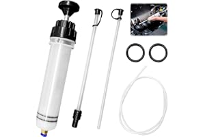 LTHERMELK Ölabsaugpumpe Handpumpe 200CC für Auto & Motorrad - Inkl. 1m Schlauch | Ölwechsel, Kühlmittel, Benzin Entleerung | BPA-frei, Auslaufsicher (35x7x7cm)