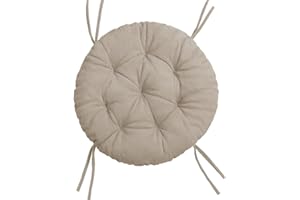 ‎CHILLY PILLEY chilly pilley® Polster für Papasansessel Cord Rundkissen - Auflage Polster für Papasansessel -Sesselkissen Cordkissen Sitzkissen Gesteppt mit Schlaufen (120cm Creme)