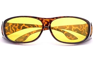 MIRYEA Nachtsichtbrille für Männer und Frauen, polarisierte Sonnenbrille zum Fahren, Rundum-Passform über Korrektionsbrillen