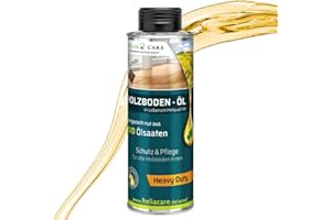 HeliaCARE Parkett Öl “Heavy Duty” - Bio Holzöl zur Parkettpflege - BIO Laminat- & Parkett Versiegelung - Geruch- und farbloses Holzpflegeöl - Premium Holzöl Innen & Außen zur Holzpflege (0,75 Liter)