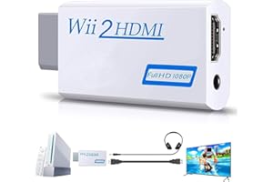 Gamer Gear Wii to HDMI Converter, Supports All Wii Display Modes, HDMI Adapter for HDTV, Monitor, PAL