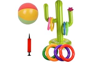 GEERDAN Set Giocattoli Gonfiabili Piscina, Cactus Gonfiabile per Le Feste Estive, Divertimento in Acqua , per Bambini, Adulti