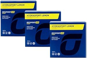 Recuperat-ion - Bebida Deportiva Hydrasport, Óptima Hidratación para Ejercicio, Sales Minerales y Energía, Fácil Digestión, Bebida hipotónica, Recuperación Electrolitos (Pack 3 uds limón)