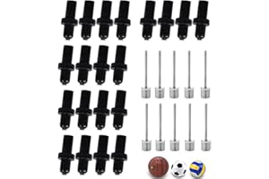 Theaque Paquete de 30 agujas de bomba de baloncesto, adaptador de aguja de inflado de aire, kit de boquilla de repuesto para reparación de fugas de balón de fútbol, fútbol, deportes, voleibol, rugby,