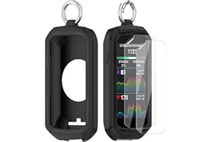 Moorovgi Tempered Glass Screen Protector + Case Compatible with Garmin Edge 1050, Protective Film Screen Protector GPS Bike Computer Accessories for Garmin Edge 1050 (Black)