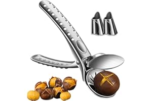 Holzsammlung Pince a Chataigne, Coupe Chataigne en Acier Inoxydable 304, Casse Noix sans Effort Pince à Châtaignes, Multifonctionnels Casse Châtaigne Chestnut Opener pour Châtaignes et Noix