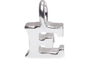 MARKYLIS Sterling Silver Italian 925 Small Cute Alphabet Initial Letter Pendant Jewellery Charm - A - Z - 8mm - Choose your letter for Women and Children A B C D E F G H I J K L M N O P Q R S T U V W X Y Z