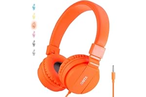 ONTA® Kopfhörer Kinder Faltbarer Leichte Headsets für Kinder On Ear Audio Kopfhörer für Kinder Handys Smartphones iPhone Laptop Computer mp3 / 4 Kinder Kopfhörer - Orange