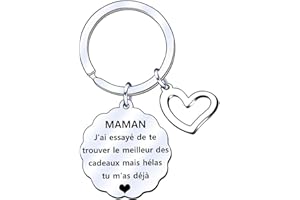 GUOYU Cadeau Maman Porte-clés Maman Forme Fille Fils,Cadeau Maman Noel,Cadeau de fête des Mères, Cadeau Anniversaire pour Maman Mere, Cadeau Fete Des Meres