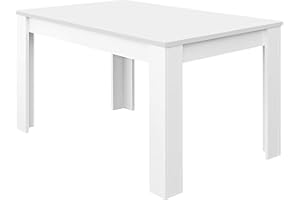 Habitdesign Mesa de Comedor Extensible, Mesa salón o Cocina, Acabado en Color Blanco Artik, Modelo Kendra, Medidas: 123-173 cm (Largo) x 75 cm (Ancho) x 78 cm (Alto)