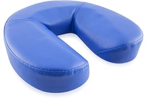 QUIRUMED Cojín Facial, Forma de Herradura, 29 x 27 x 7 cm, Color Blanco, Relleno de Espuma, para Yoga, para Fitness, para Masaje