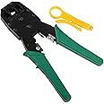 KraijjaRetail RJ45 RJ12 RJ11 UTP Cat5E/Cat6 Cable Crimping Tool 3 in 1 Modular Crimping Tool LAN Cutter 4P4C 4P2C