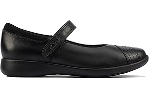 Clarks Boy's Girl's Etch Bright T Wide Fit School Uniform Shoes Child