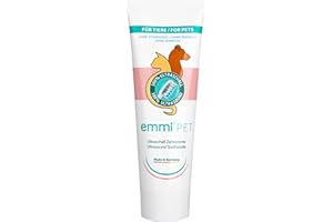 ‎EMMI-PET Emmi-pet Hunde-Zahncreme für Ultraschall-Zahnbürste – Hundezahnpasta für alle Hunderassen – Ohne Titandioxid, Fluorid & Parabene – Vegan, schonend & ohne Tierversuche – 1x 75 ml
