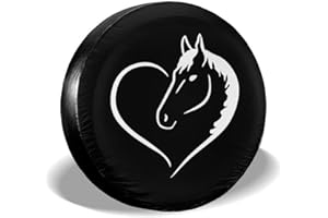 Hokdny Reserveradabdeckung,Radreifenabdeckung,60-69cm Radabdeckung Wetterfest Reifenschutz Schmutzfest Universal Ersatz Reifen Abdeckung für LKW SUV RV (Lustiges Pferd),14inch