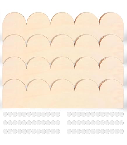 16 Stück Halbe Holzperlenleisten - Dekorative 3D Zierleisten Für DIY Möbel