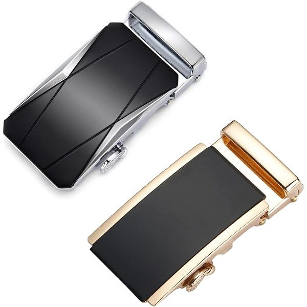 Lot De 2 Boucles De Ceinture Automatiques Pour Homme/femme - Largeur 3.5 Cm, Métal, Design Croix Et Lettre Y