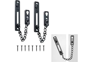 KAYEF 2 Tür Sicherheitskette Edelstahl, türkette, sicherheitsschloss wohnungstür mit Schrauben für Türsicherheitsketten für Wohnungen, Schulen, Innentüren und Fenster, etc.