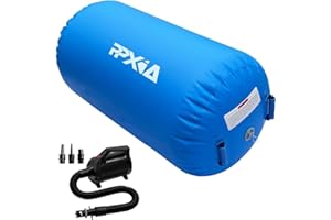 ‎PPXIA PPXIA Air Roll Aufblasbare Roller, Gym Air Barrel Luft Rollen Gymnastic Zylinder, Gymnastikmatte Tumbling Matte Yoga Roll mit Pumpe für Training