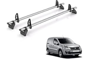VAN DEMON Rhino Roof Rack for Peugeot Partner 2008-2018 [Peugeot Partner 08-18] 2 Roof Bars + Loadstops - GA2FL/KLS2