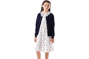 SMILING PINKER Fille Cardigan Enfants Chandail Tricot Manches Longues Boutons Nacrés Aotomne Hiver