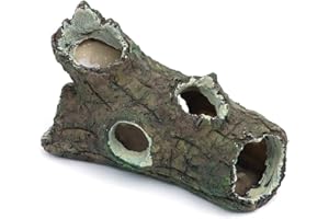 Tiardey Simulación Adorno de Tronco de árbol Hueco de Madera Muerta, decoración de pecera, casa de Madera, Acuario, escondite, Cuevas, Decoraciones para Tortugas, lagartos Peque?os, Reptiles