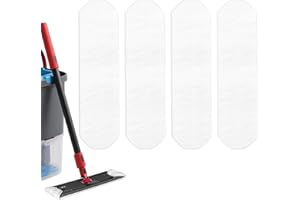 XYDDXBS 4 Stück Mikrofaser Wischpads kompatibel Mit Vileda H2PrO und O-Cedar H2PrO Bodenwischer Ersatzbezug，Waschbare und langlebige Mopps für alle Böden. (Weiß, 4er-Pack)